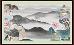 国画荷花