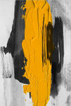 侘寂风抽象黄色油漆油画玄关装饰