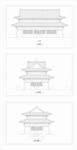 仿古城门正立面侧面