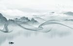 山水意境中式新画 TIF分层