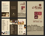 菜单三折页
