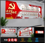 简约党的历程党建文化墙