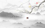 玉兰花鸟山水