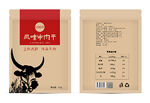 风干牛肉包装袋平面图