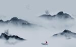 大气风景山水墙画 文件分层