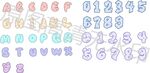 矢量手绘涂鸦英文数字班服图案
