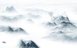 中式客厅新山水画 TIF分层