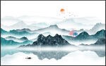 水墨山水画