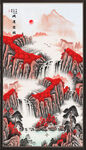 竖幅山水画