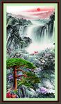 竖幅山水画