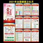 2021年爱国卫生月展板