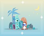 纪念碑谷立体手绘