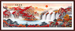 聚宝盆山水画