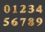 数字立体金属字效果