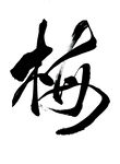 毛笔字梅