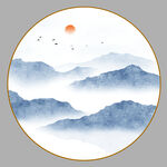 圆形山水画