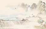 国画客厅简约山水 TIF分层