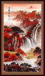 竖幅山水画