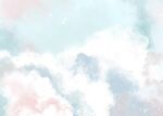 手绘天空白云
