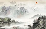 客厅新山水风景画 TIF分层
