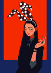 兔耳朵美女