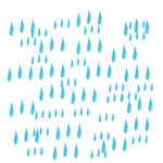 卡通蓝色插画雨滴元素