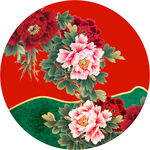 新中式花开富贵装饰画