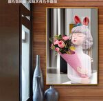 泡泡女孩空间装饰画