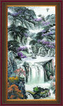 竖幅山水画 