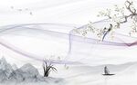 新中式山水背景墙