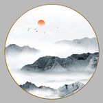 圆形山水画