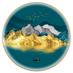 灯光山水晶瓷画