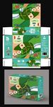 端午节包装盒  平面设计图 