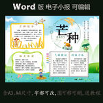 word版电子小报节气芒种