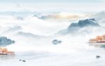 意境高档中式山水 文件分层 
