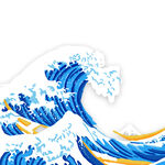 卡通插画海水海洋元素