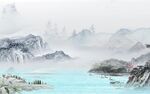 中国风爆款山水墙画 TIF分层
