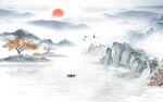 意境山水新款画 tif分层 