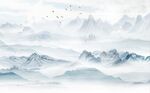 山水风水新中式背景墙