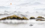 新中式风景电视背景墙