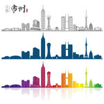 江苏常州地标建筑矢量设计元素