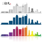 韶关地标建筑矢量设计元素