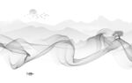 背景墙灰色山水 TIF分层文件