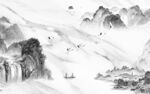 背景墙大气山水 分层TIF文件
