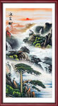 竖幅山水画