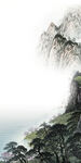 背景墙过道玄关山水 文件分层 