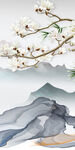 爆款 玄关高级山水 文件分层 