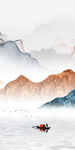 大气 玄关意境山水 文件分层 