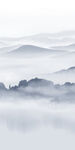 山水画背景墙高清玄关画 