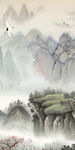 背景墙新山水玄关画